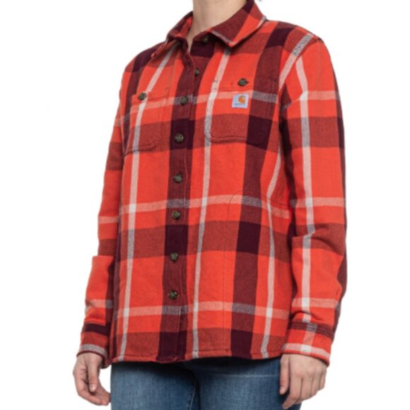 SALE new Carhartt Rugged Flex Loose Fit Heavyweight COTTON Flannel Shirt 253 T12 - Picture 1 of 6